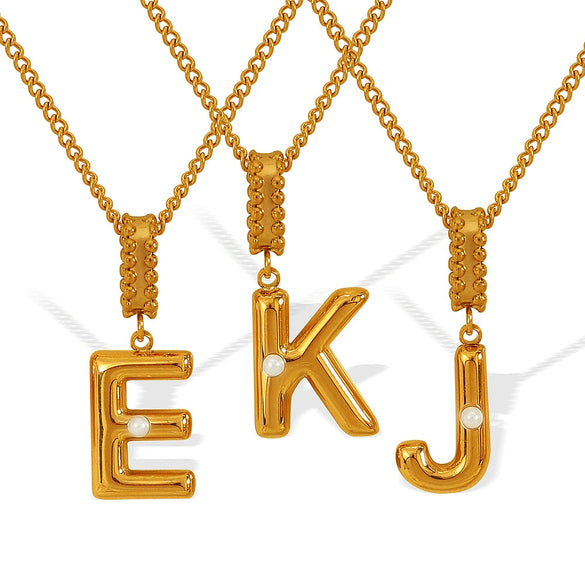 Wholesale 316L Stainless Steel Jewelry With Letters Numbers Text Pattern 18K Gold Plated For Women