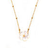 Wholesale 316L Stainless Steel Jewelry Women's Cold Wind Necklace With Sea Shell Flower Pendant And Geometric Pattern Electroplated
