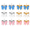 Wholesale 316L Stainless Steel 18K Gold Plated Bow Geometric Niche Style Earrings For Women