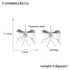 Wholesale 316L Stainless Steel 18K Gold Plated Bow Geometric Niche Style Earrings For Women