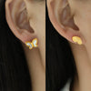 Wholesale 316L Stainless Steel 18K Gold Plated Butterfly Shape Animal Zodiac Style Earrings For Women