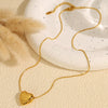 Wholesale 316L Stainless Steel 18K Gold Plated Heart Shape Necklace For Women