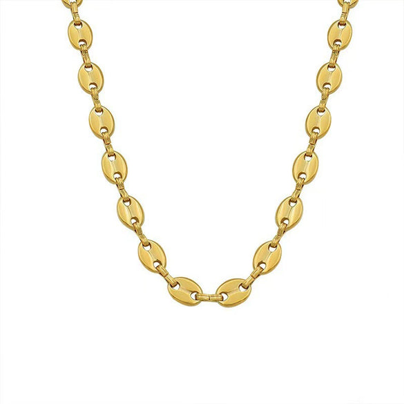 Wholesale Titanium Steel 18K Gold Plated Pig Nose Clavicle Necklace For Girls And Unisex