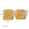 Wholesale Titanium Steel 18K Gold Plated Wave Earrings For Women Natural Style