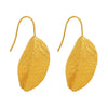 Wholesale 316L Stainless Steel Leaf Earrings Retro Style Electroplating For Women