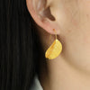 Wholesale 316L Stainless Steel Leaf Earrings Retro Style Electroplating For Women