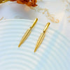 Wholesale Titanium Steel Leaf Earrings With Electroplating For Women