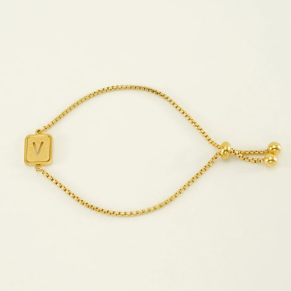 Wholesale 316L Stainless Steel Letter Bracelet For Women With Polishing Treatment