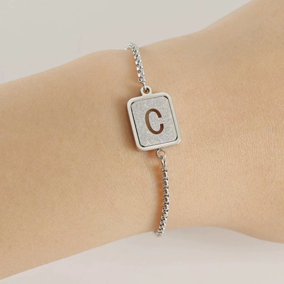 Wholesale 316L Stainless Steel Letter Bracelet For Women With Polishing Treatment