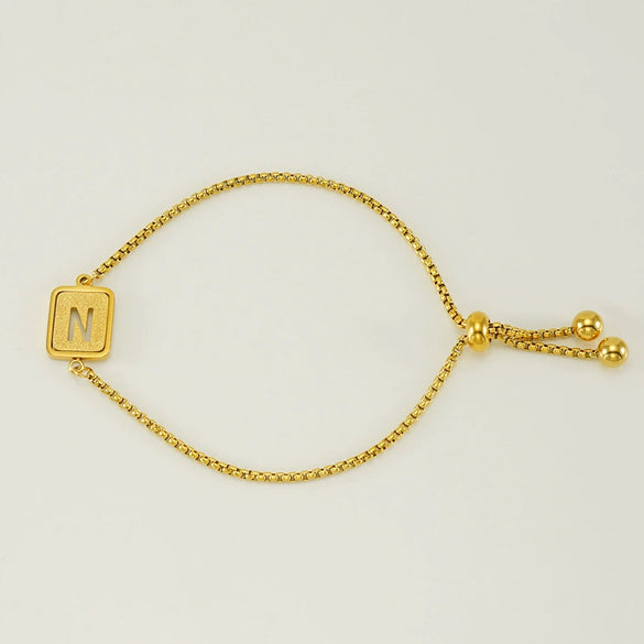 Wholesale 316L Stainless Steel Letter Bracelet For Women With Polishing Treatment