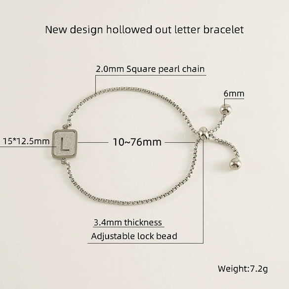 Wholesale 316L Stainless Steel Letter Bracelet For Women With Polishing Treatment