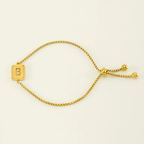 Wholesale 316L Stainless Steel Letter Bracelet For Women With Polishing Treatment