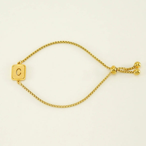 Wholesale 316L Stainless Steel Letter Bracelet For Women With Polishing Treatment