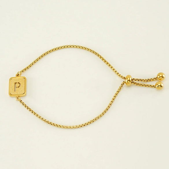 Wholesale 316L Stainless Steel Letter Bracelet For Women With Polishing Treatment