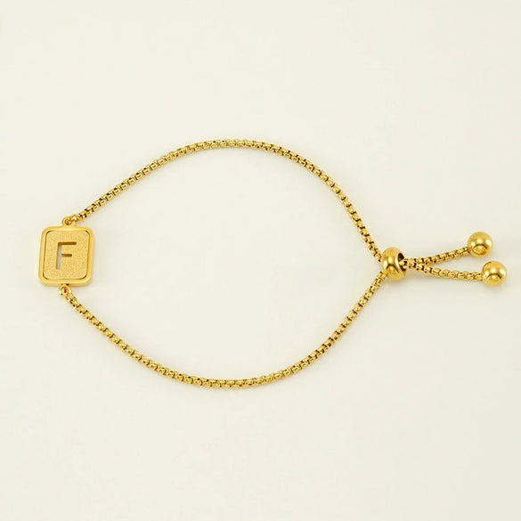 Wholesale 316L Stainless Steel Letter Bracelet For Women With Polishing Treatment