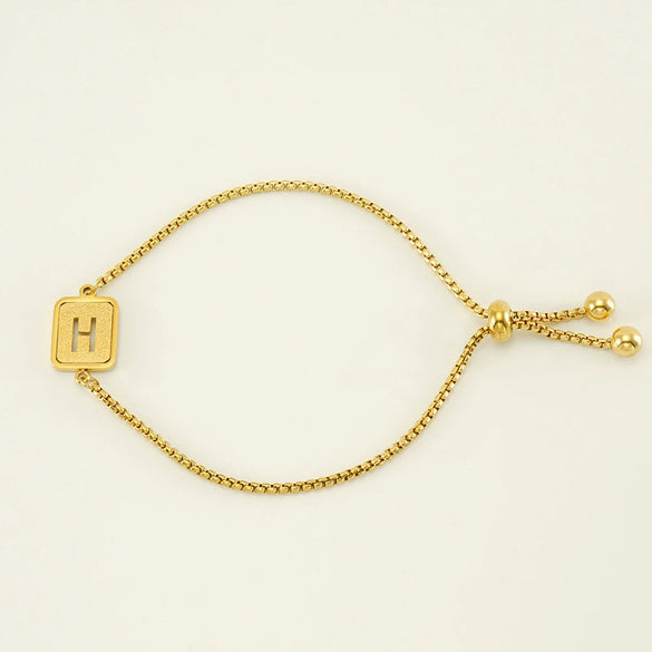 Wholesale 316L Stainless Steel Letter Bracelet For Women With Polishing Treatment