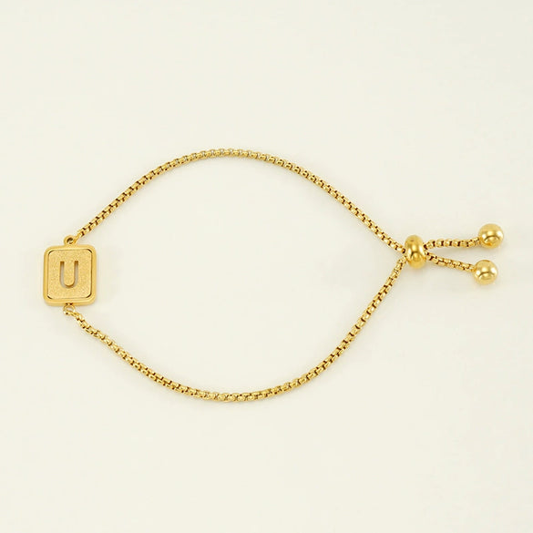 Wholesale 316L Stainless Steel Letter Bracelet For Women With Polishing Treatment