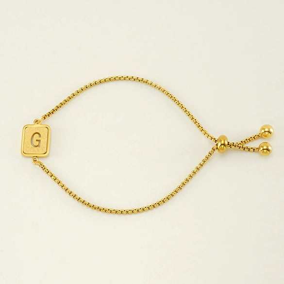 Wholesale 316L Stainless Steel Letter Bracelet For Women With Polishing Treatment