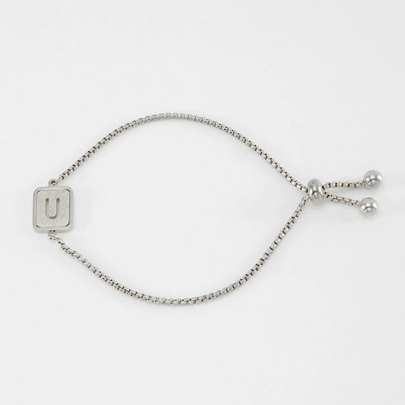 Wholesale 316L Stainless Steel Letter Bracelet For Women With Polishing Treatment