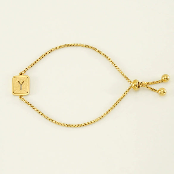 Wholesale 316L Stainless Steel Letter Bracelet For Women With Polishing Treatment