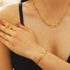 Wholesale Titanium Steel Letter Necklace For Women Goldplated Light Luxury Fashion