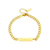 Wholesale Titanium Steel Lettering Smiley Face Expression Chain Bracelet With Electroplating Treatment For Unisex Geometric Style Accessories
