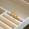 Wholesale Titanium Steel Light Luxury Ushaped Geometric Electroplating Opening Adjustable Unisex Couple Ring
