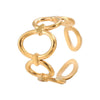 Wholesale Titanium Steel Light Luxury Ushaped Geometric Electroplating Opening Adjustable Unisex Couple Ring