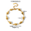 Wholesale Titanium Steel Love Drop Shaped Light Luxury Bracelet With Electroplating