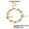 Wholesale Titanium Steel Love Drop Shaped Light Luxury Bracelet With Electroplating