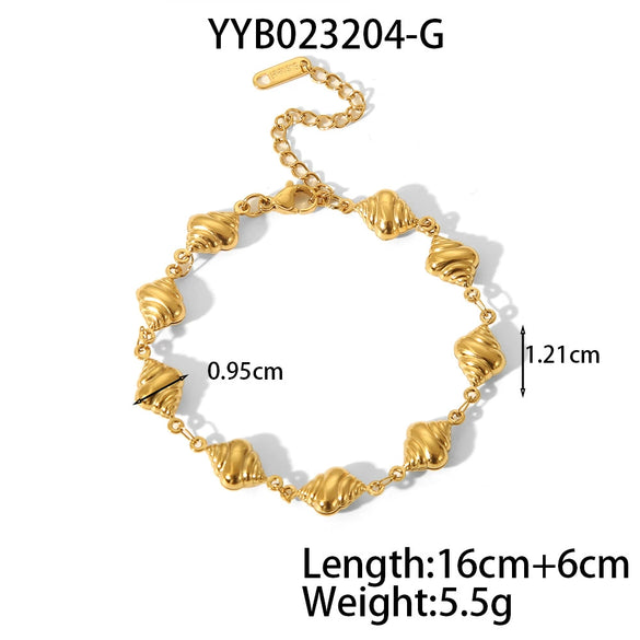 Wholesale Titanium Steel Love Drop Shaped Light Luxury Bracelet With Electroplating
