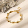 Wholesale Titanium Steel Love Drop Shaped Light Luxury Bracelet With Electroplating