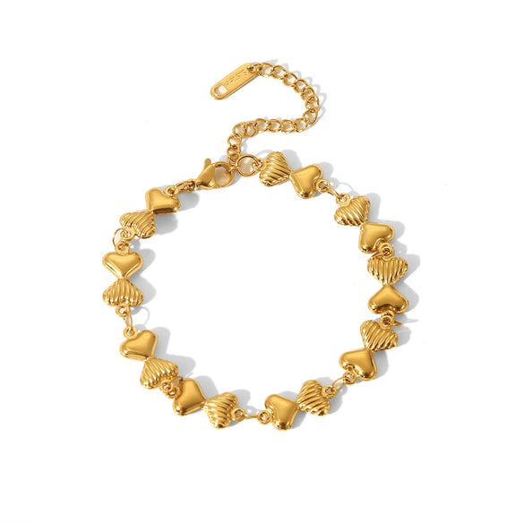 Wholesale Titanium Steel Love Drop Shaped Light Luxury Bracelet With Electroplating