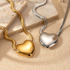 Wholesale Titanium Steel Love Water Drops Bells Pattern Simple Fashion Light Luxury Snake Bone Chain Jewelry With Electroplating
