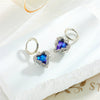 Wholesale Titanium Steel Love Wings Heart Shape Diamond Earrings And Pendant Accessories For Women