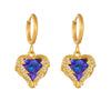 Wholesale Titanium Steel Love Wings Heart Shape Diamond Earrings And Pendant Accessories For Women