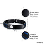 Wholesale Titanium Steel Men's Bracelet With Brushed Surface Geometric Pattern And Engraved Electroplating Treatment
