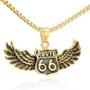 Wholesale Titanium Steel Men's Eagle Pendant Necklace With Geometric Design And Casting Process