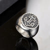 Wholesale Titanium Steel Men's Jewelry Geometric Anchor Ring Electroplated Punk Rock Style