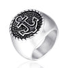 Wholesale Titanium Steel Men's Jewelry Geometric Anchor Ring Electroplated Punk Rock Style
