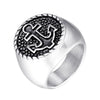 Wholesale Titanium Steel Men's Jewelry Geometric Anchor Ring Electroplated Punk Rock Style