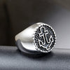 Wholesale Titanium Steel Men's Jewelry Geometric Anchor Ring Electroplated Punk Rock Style