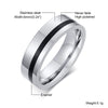 Wholesale Titanium Steel Men's Simple Geometric Inlaid Zircon Ring Jewelry