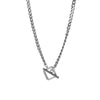 Wholesale Titanium Steel Metal Obuckle Cold Street Hip Hop Simple High Grade Heavy Metal Necklace With Rhombus Pattern And Electroplating Treatment
