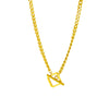 Wholesale Titanium Steel Metal Obuckle Cold Street Hip Hop Simple High Grade Heavy Metal Necklace With Rhombus Pattern And Electroplating Treatment