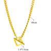 Wholesale Titanium Steel Metal Obuckle Cold Street Hip Hop Simple High Grade Heavy Metal Necklace With Rhombus Pattern And Electroplating Treatment