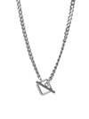 Wholesale Titanium Steel Metal Obuckle Cold Street Hip Hop Simple High Grade Heavy Metal Necklace With Rhombus Pattern And Electroplating Treatment