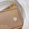 Wholesale Titanium Steel Micro Inlay Geometric Snowflake Cartoon Necklace For Women