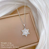 Wholesale Titanium Steel Micro Inlay Geometric Snowflake Cartoon Necklace For Women