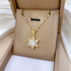 Wholesale Titanium Steel Micro Inlay Geometric Snowflake Cartoon Necklace For Women